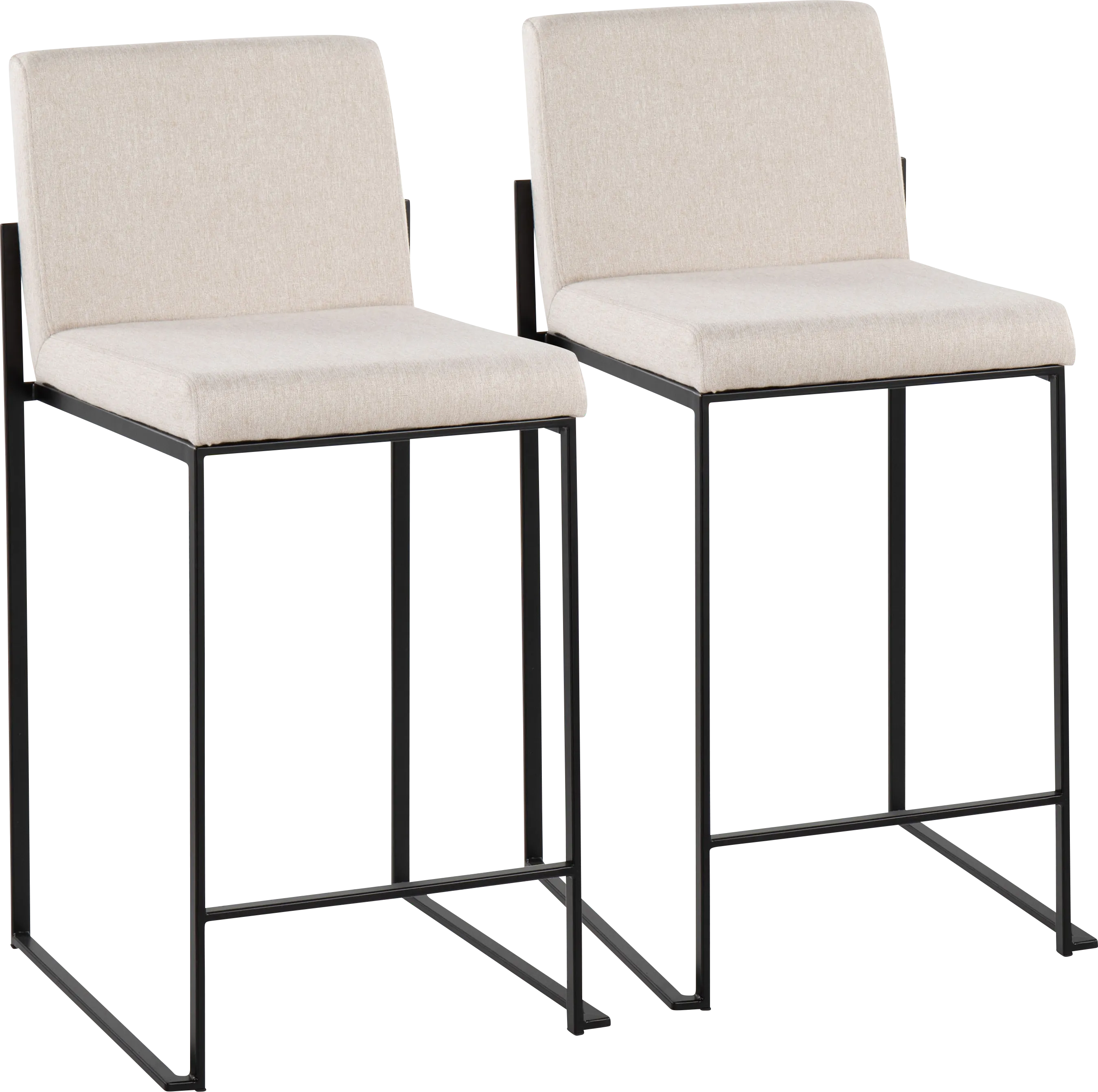 Leserna III Beige Counter Height Stool, Set of 2 - Thumbnail - Image 1