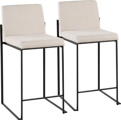 Leserna III Beige Counter Height Stool, Set of 2