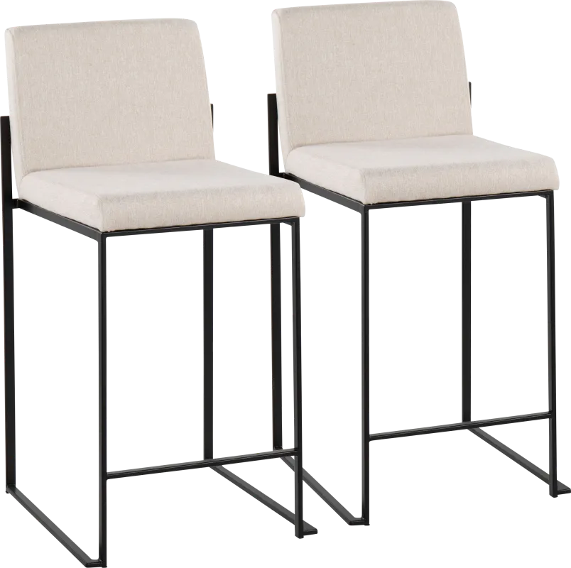 Leserna III Beige Counter Height Stool, Set of 2