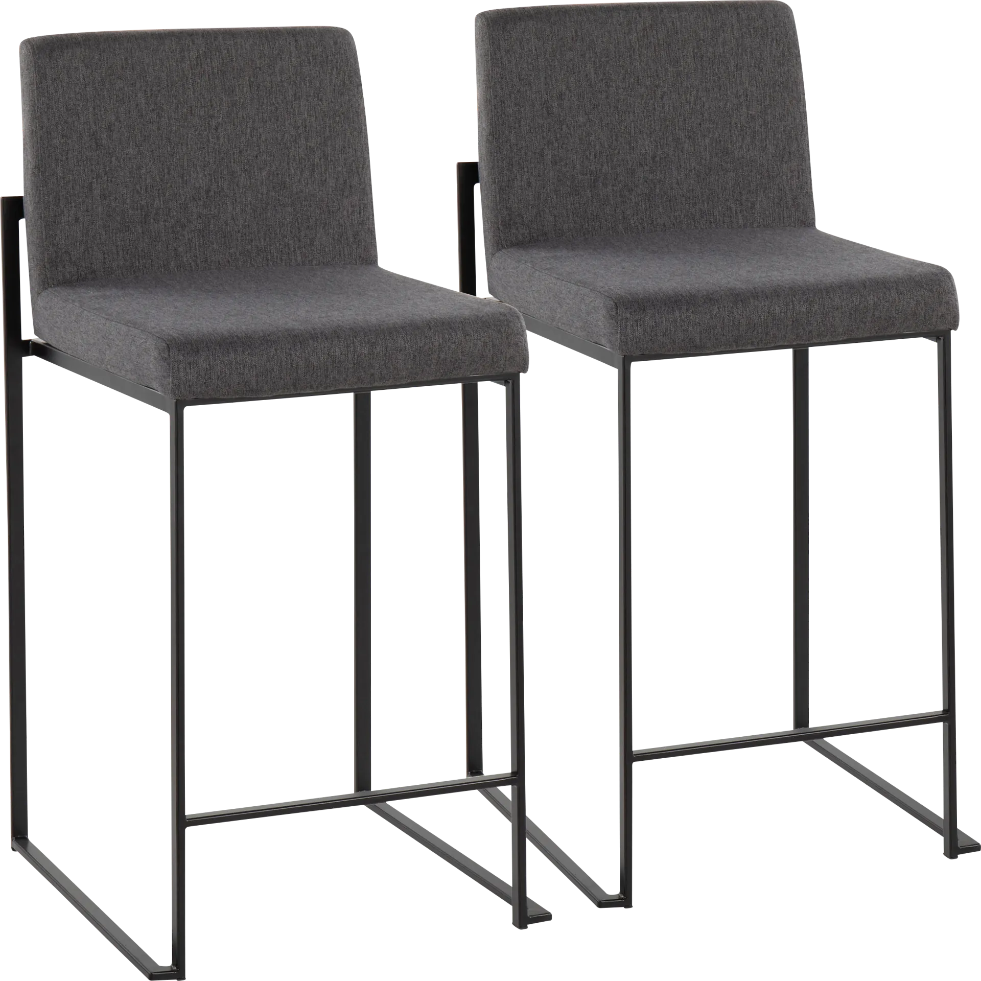 Leserna III Charcoal Counter Height Stool, Set of 2 - Image 1