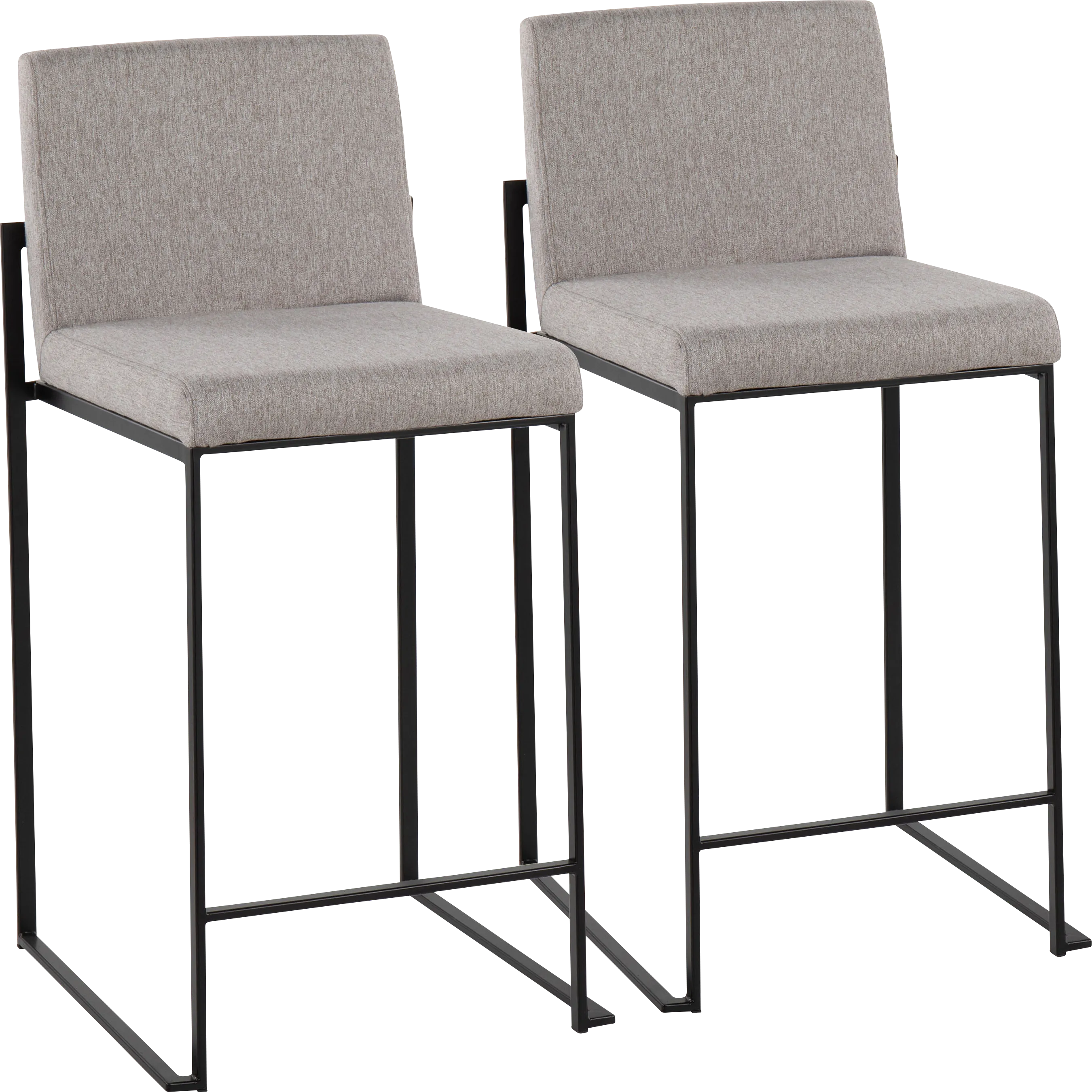Leserna III Gray Counter Height Stool, Set of 2 - Thumbnail - Image 1