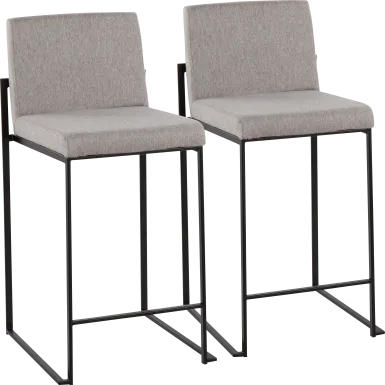 Leserna III Gray Counter Height Stool, Set of 2