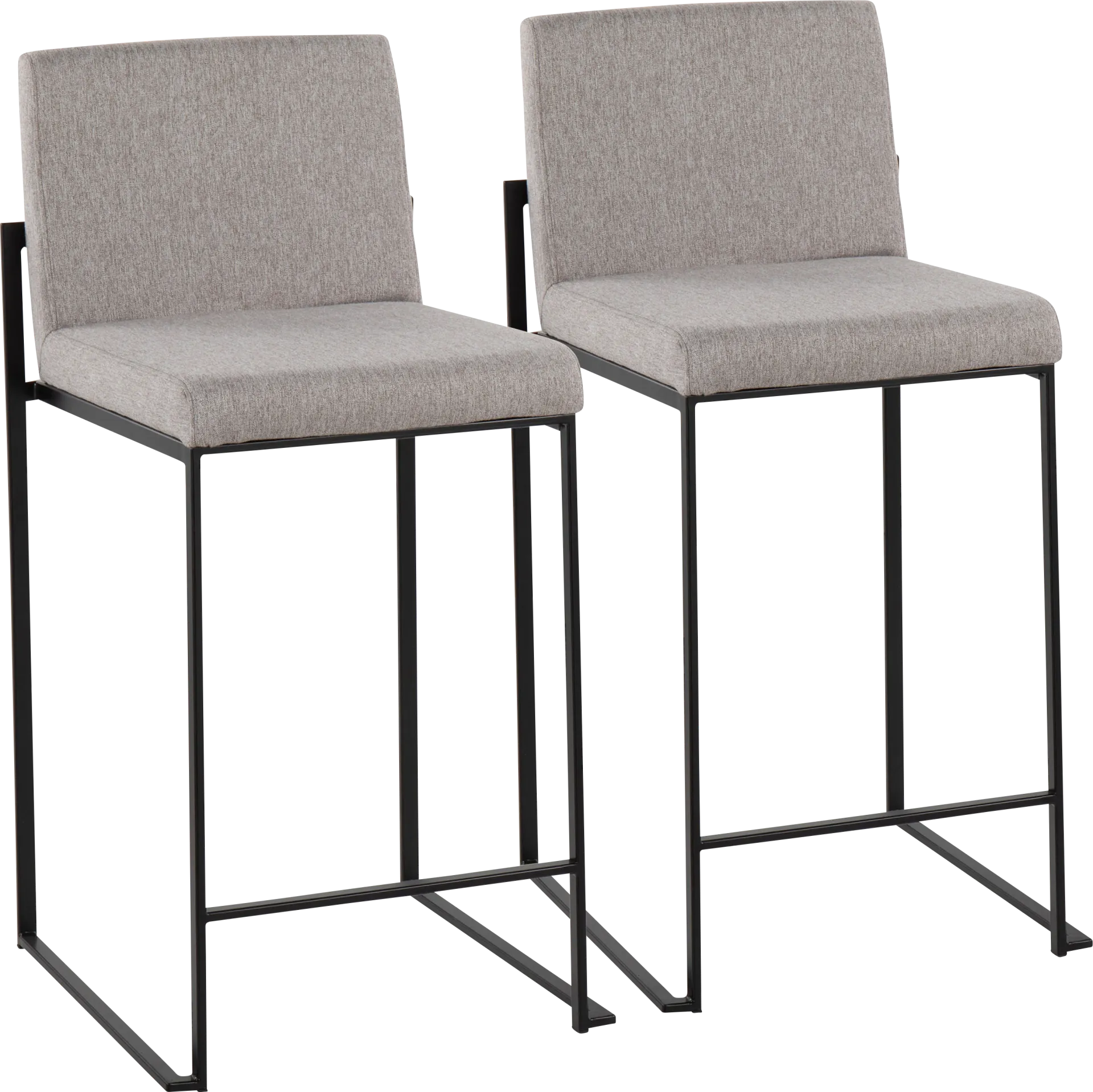 Leserna III Gray Counter Height Stool, Set of 2 - Image 1