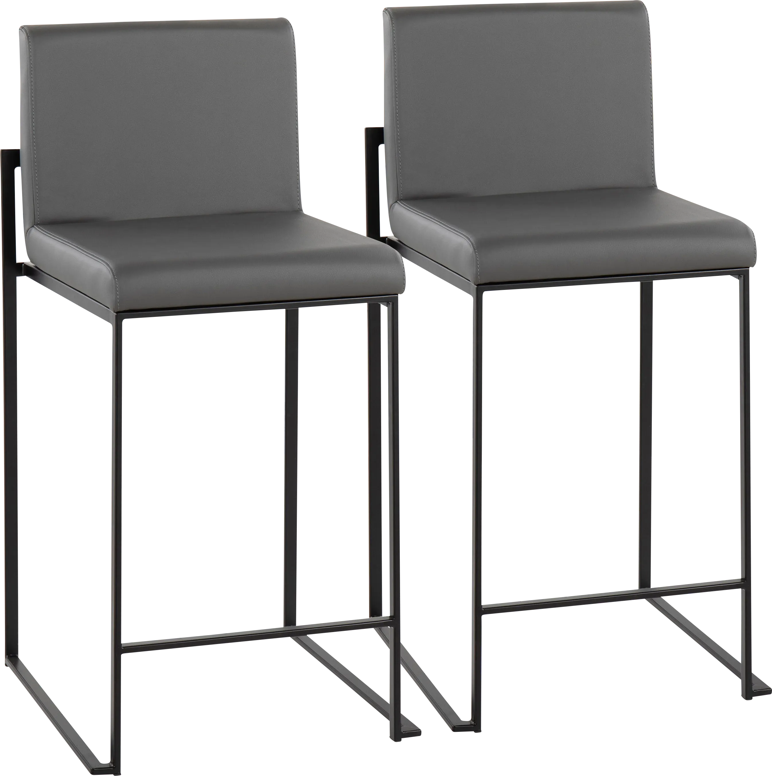 Leserna II Gray Counter Height Stool, Set of 2 - Thumbnail - Image 1