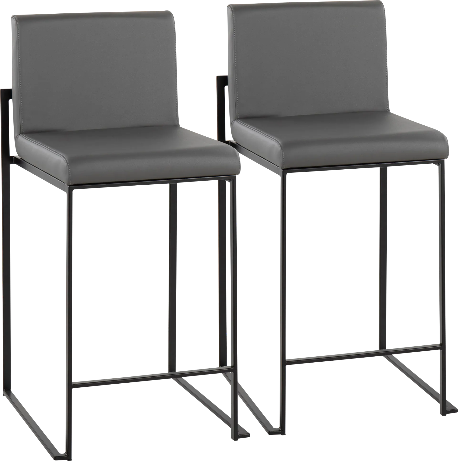 Leserna II Gray Counter Height Stool, Set of 2 - Image 1