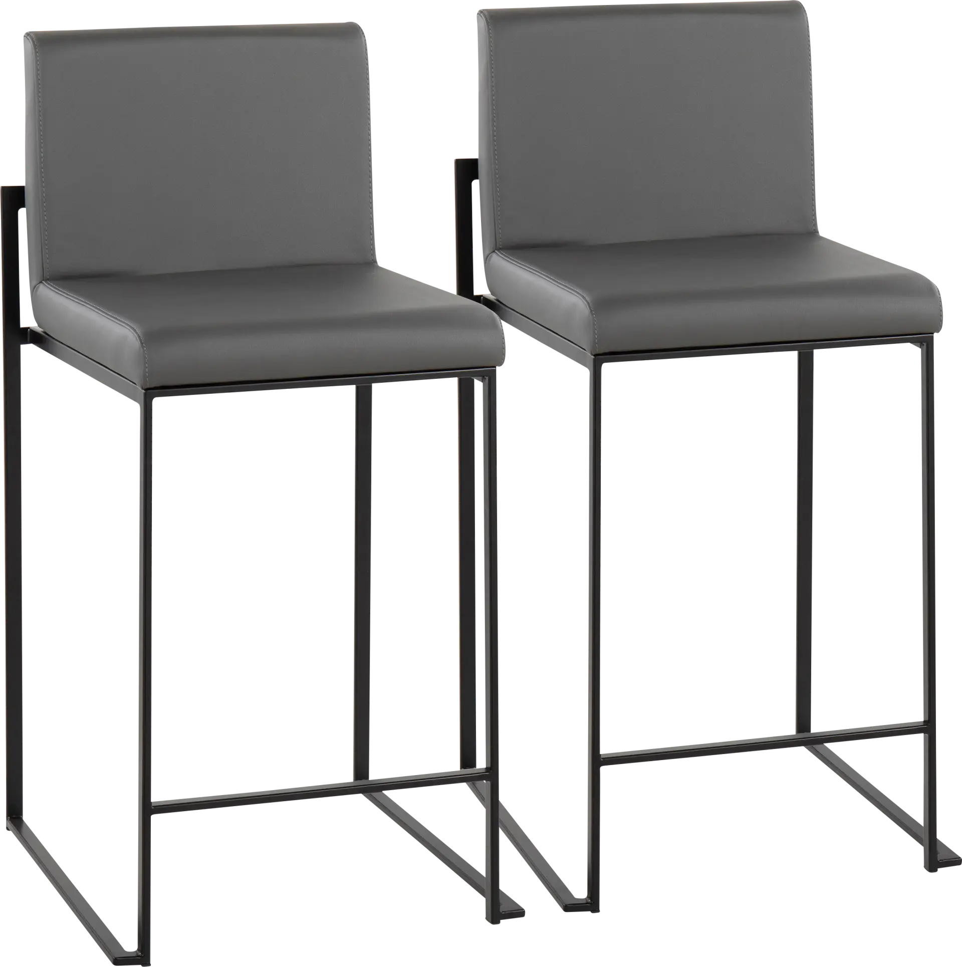 Leserna II Gray Counter Height Stool, Set of 2