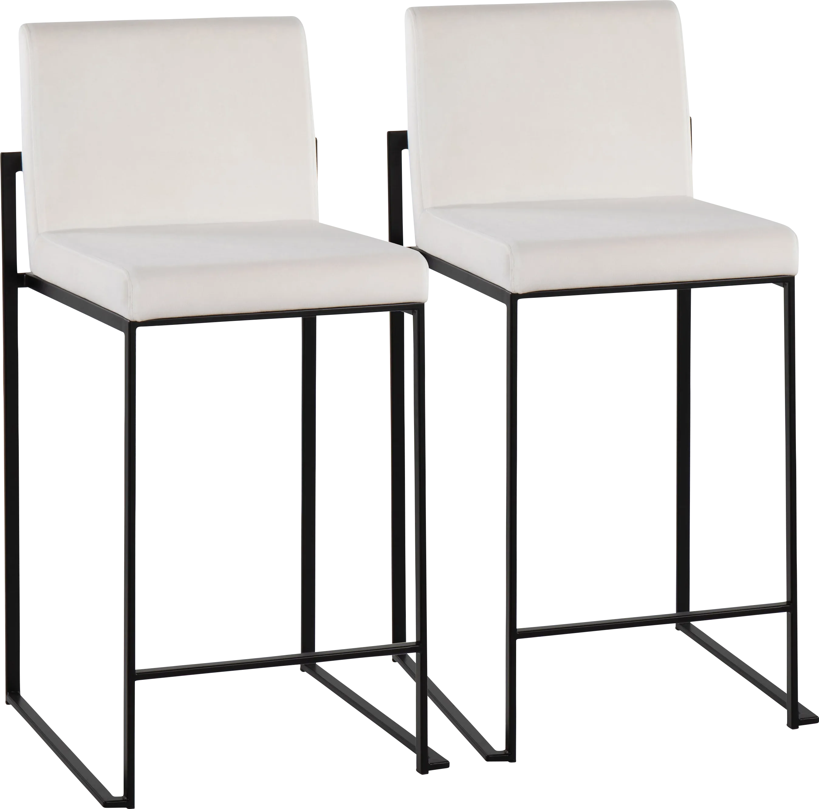 Leserna IV White Counter Height Stool, Set of 2 - Thumbnail - Image 1