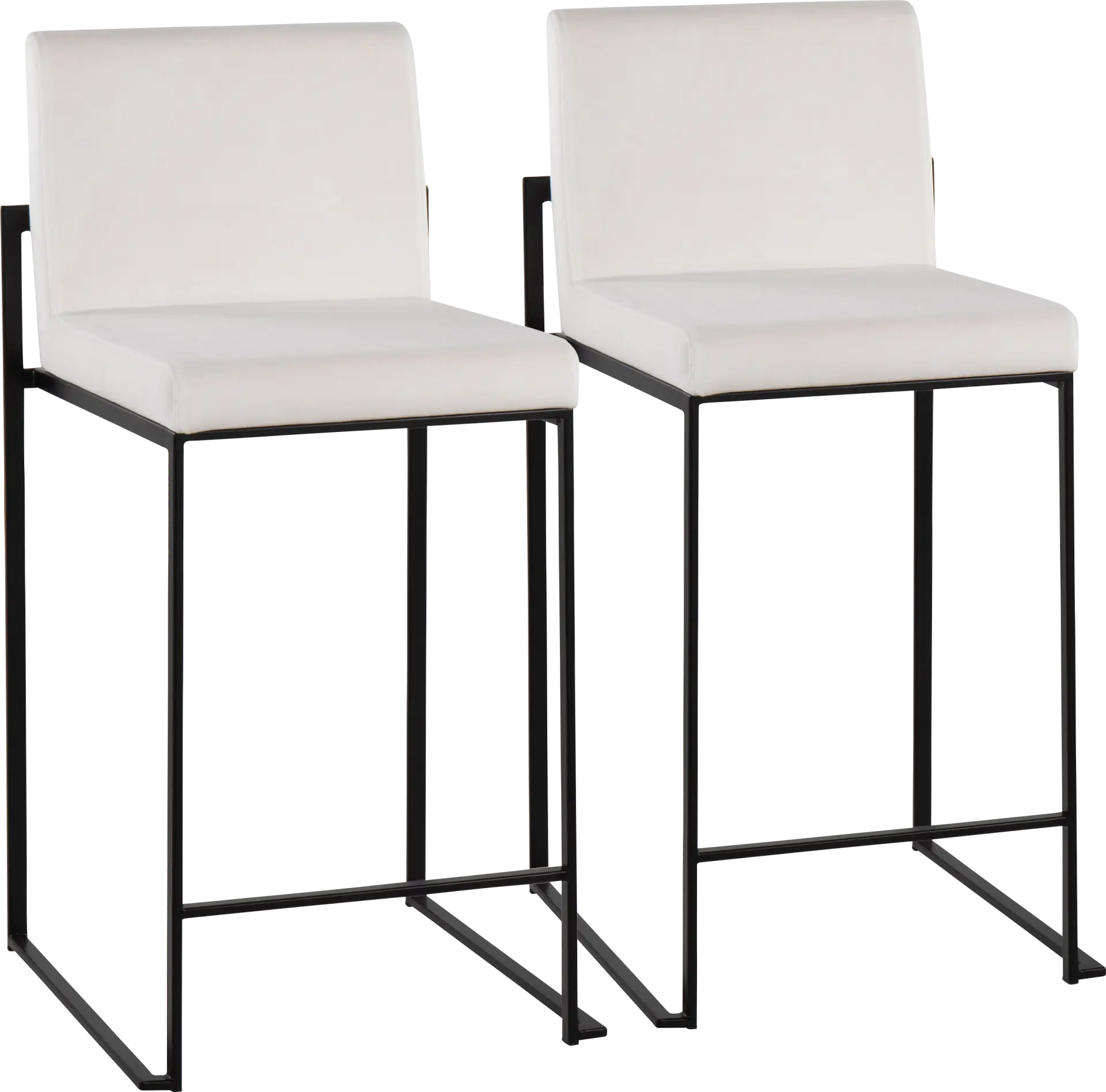 Leserna IV White Counter Height Stool, Set of 2