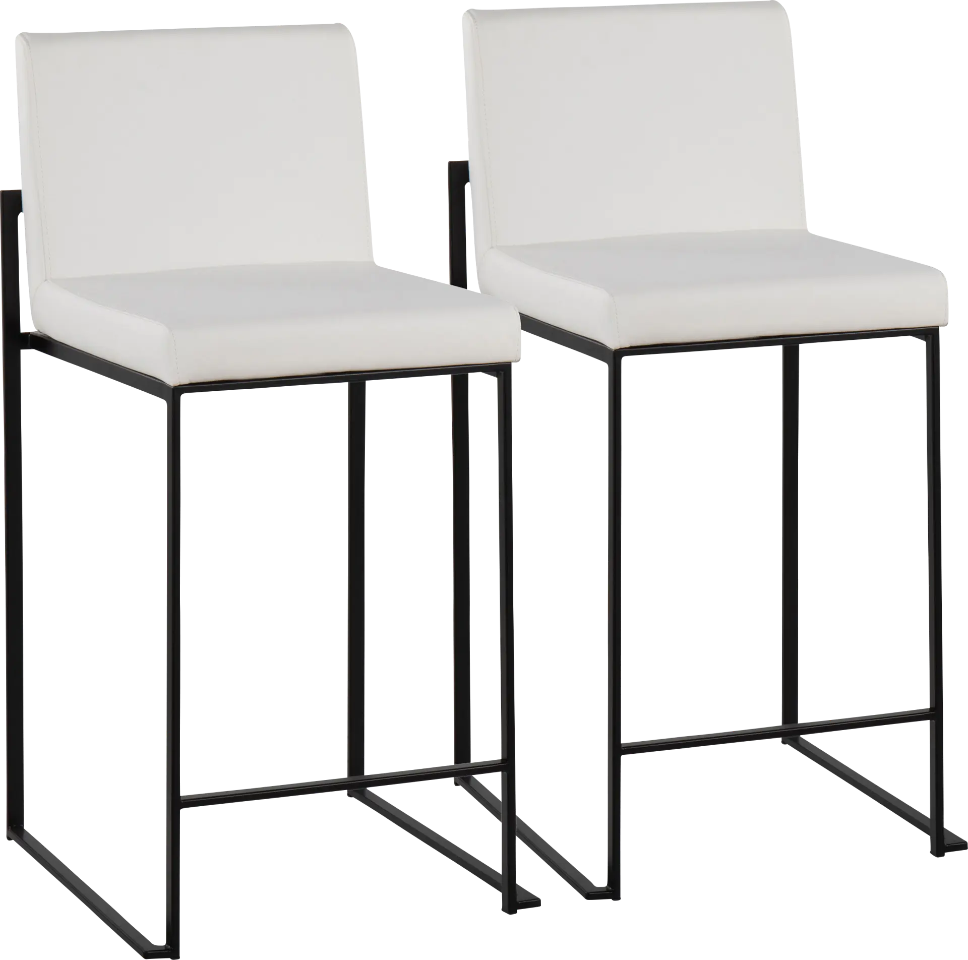 Leserna II White Counter Height Stool, Set of 2