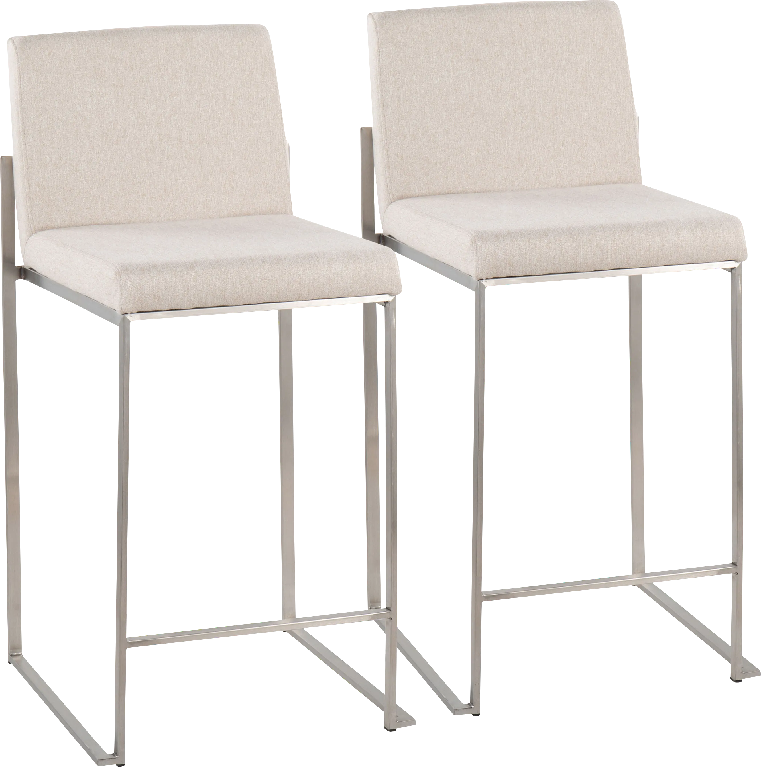 Leserna V Beige Counter Height Stool, Set of 2 - Thumbnail - Image 1