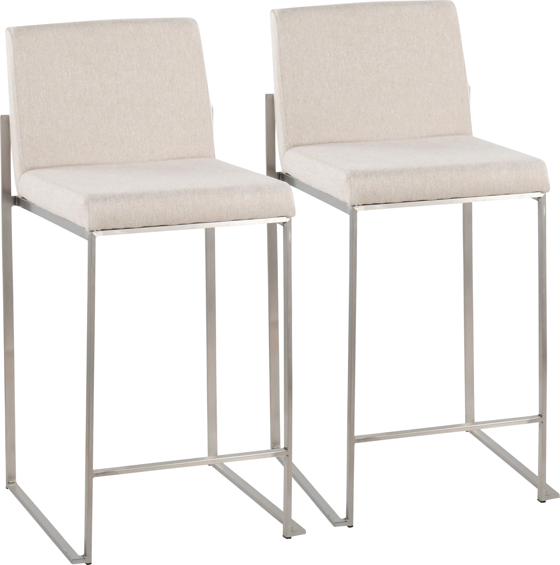 Leserna V Beige Counter Height Stool, Set of 2