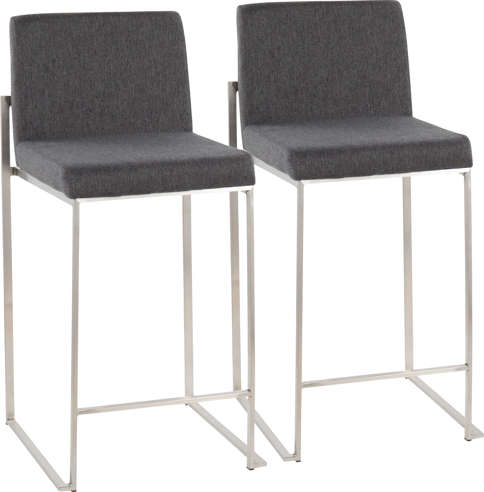 Leserna V Charcoal Counter Height Stool, Set of 2 - Image 1