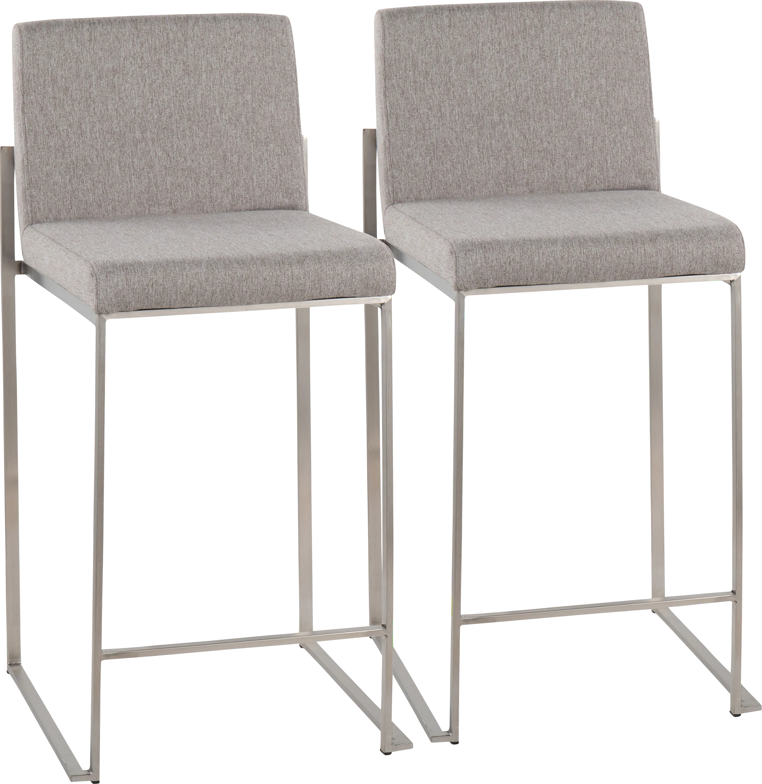 Leserna V Gray Counter Height Stool, Set of 2 - Thumbnail - Image 1