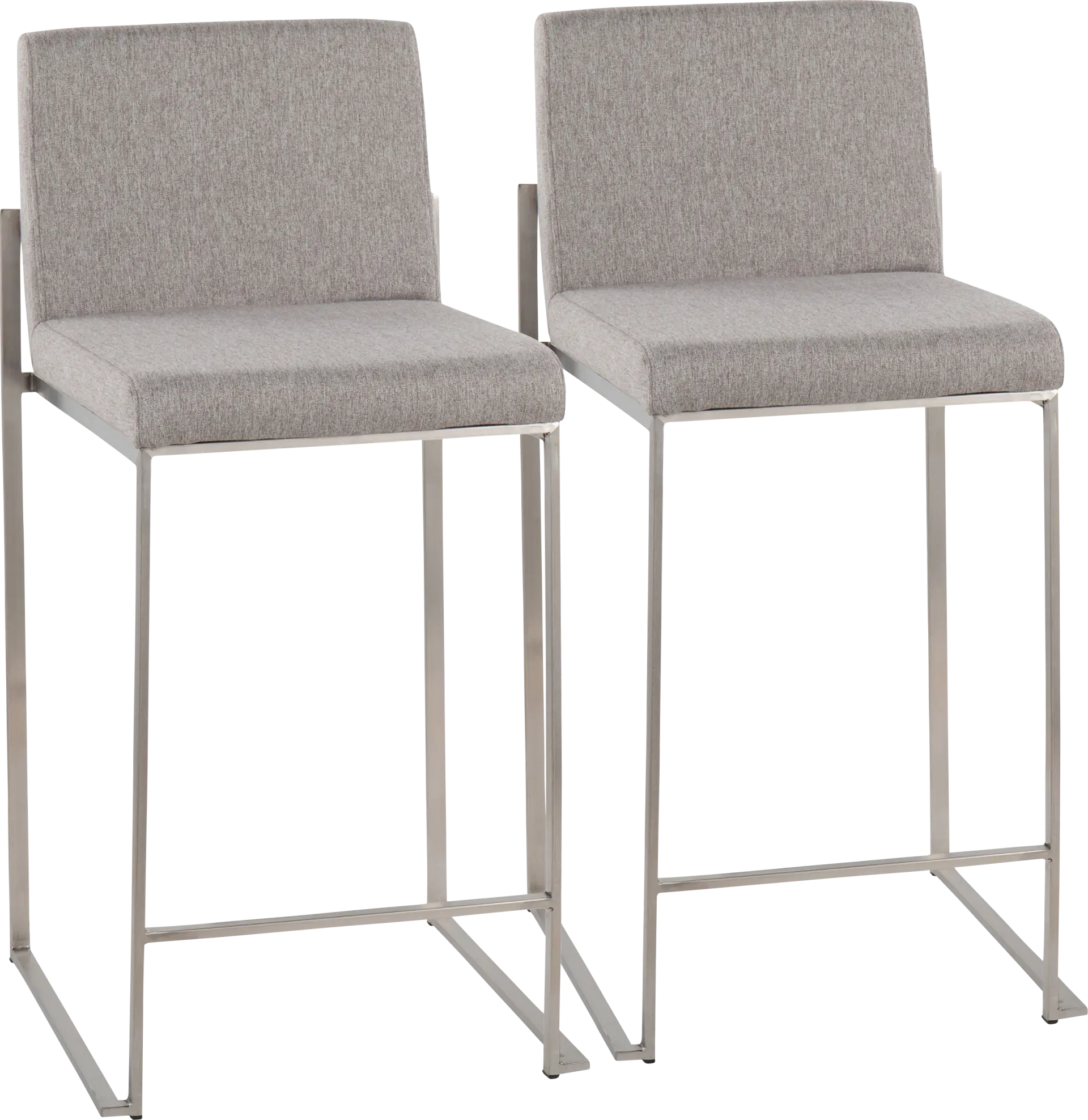 Leserna V Gray Counter Height Stool, Set of 2