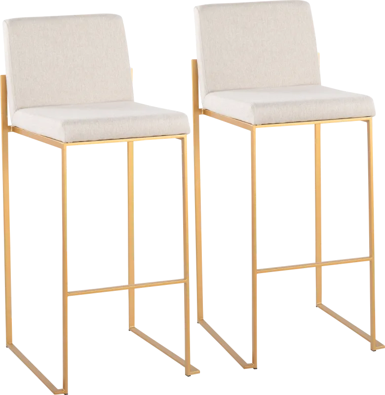 Arelane I Beige Barstool, Set of 2