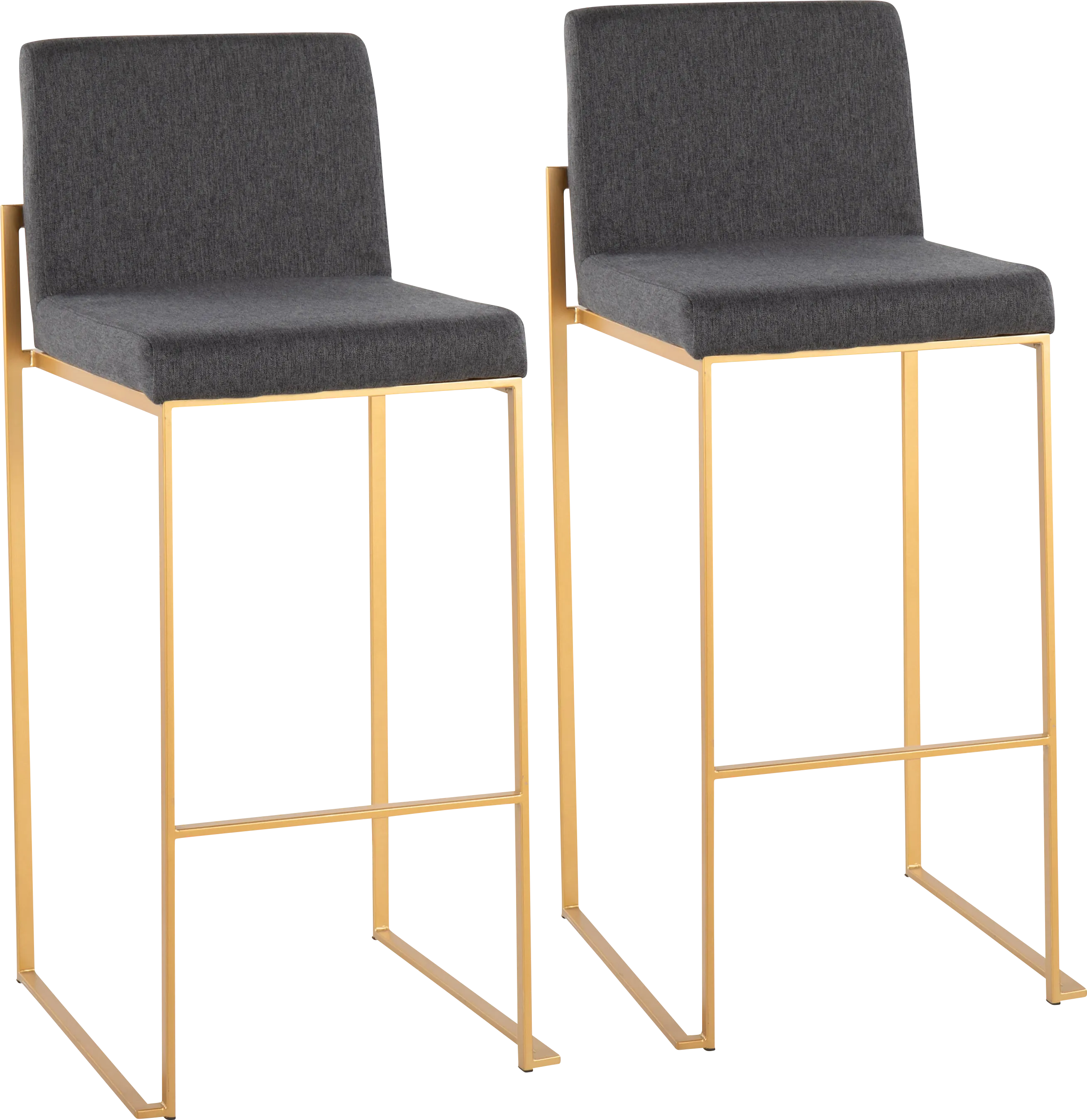 Arelane I Charcoal Barstool, Set of 2 - Thumbnail - Image 1