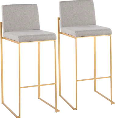 Arelane I Gray Barstool, Set of 2