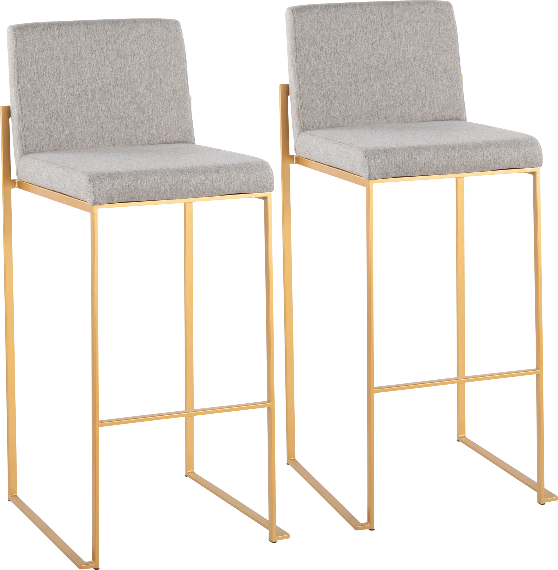 Arelane I Gray Barstool, Set of 2 - Image 1