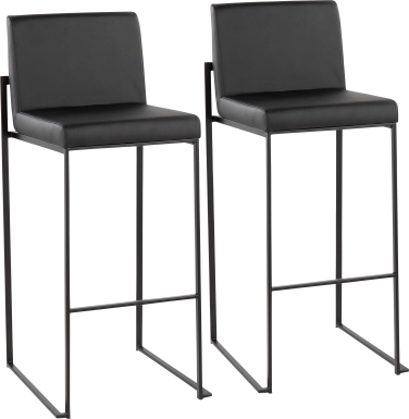 Arelane III Black Barstool, Set of 2