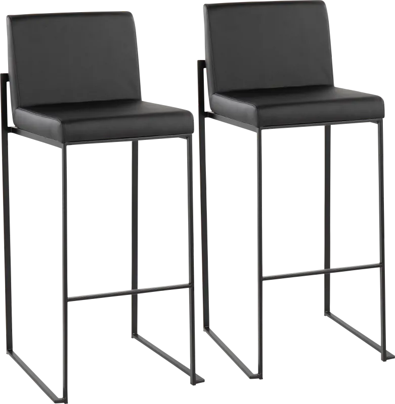 Arelane III Black Barstool, Set of 2