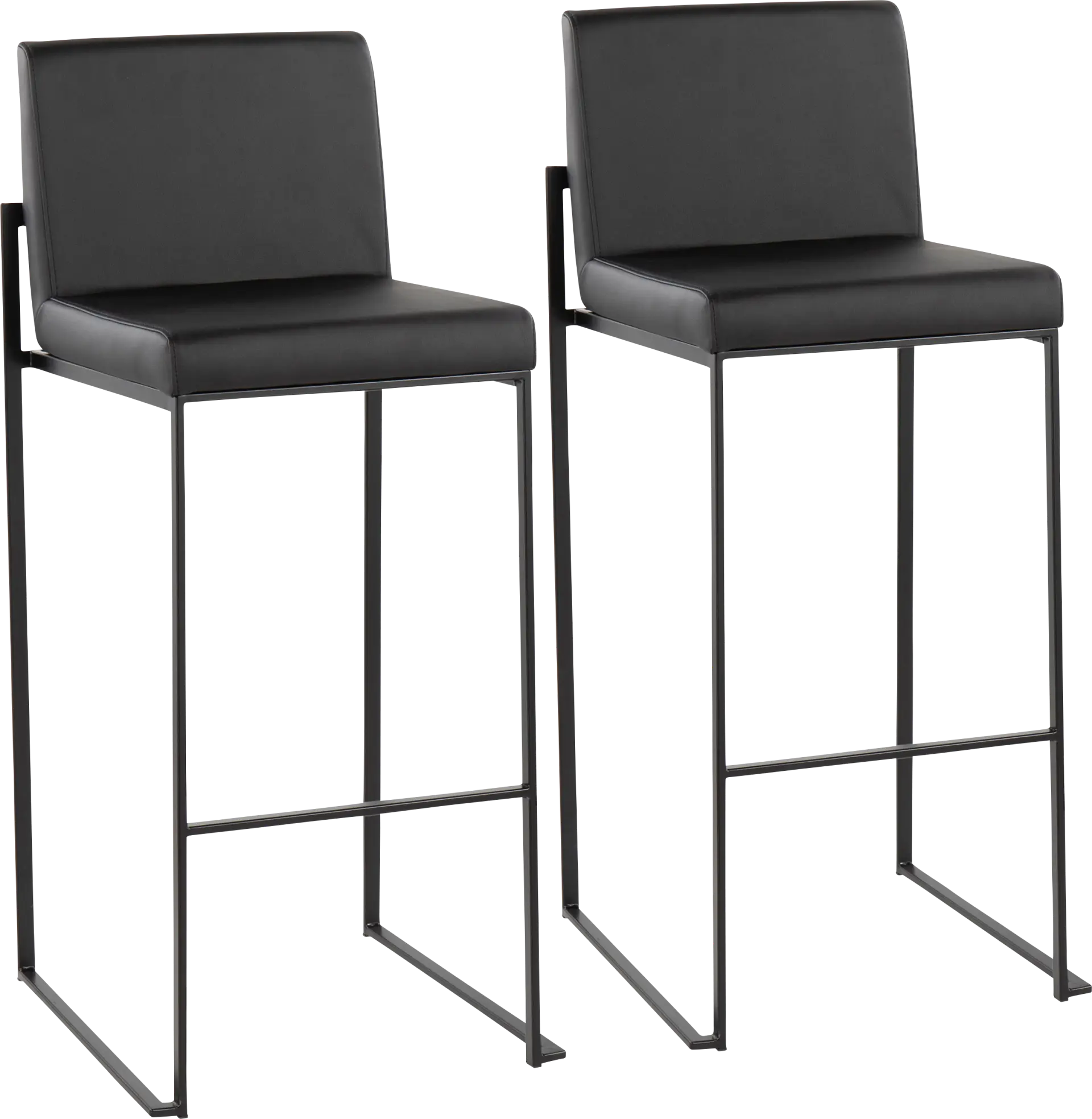 Arelane III Black Barstool, Set of 2