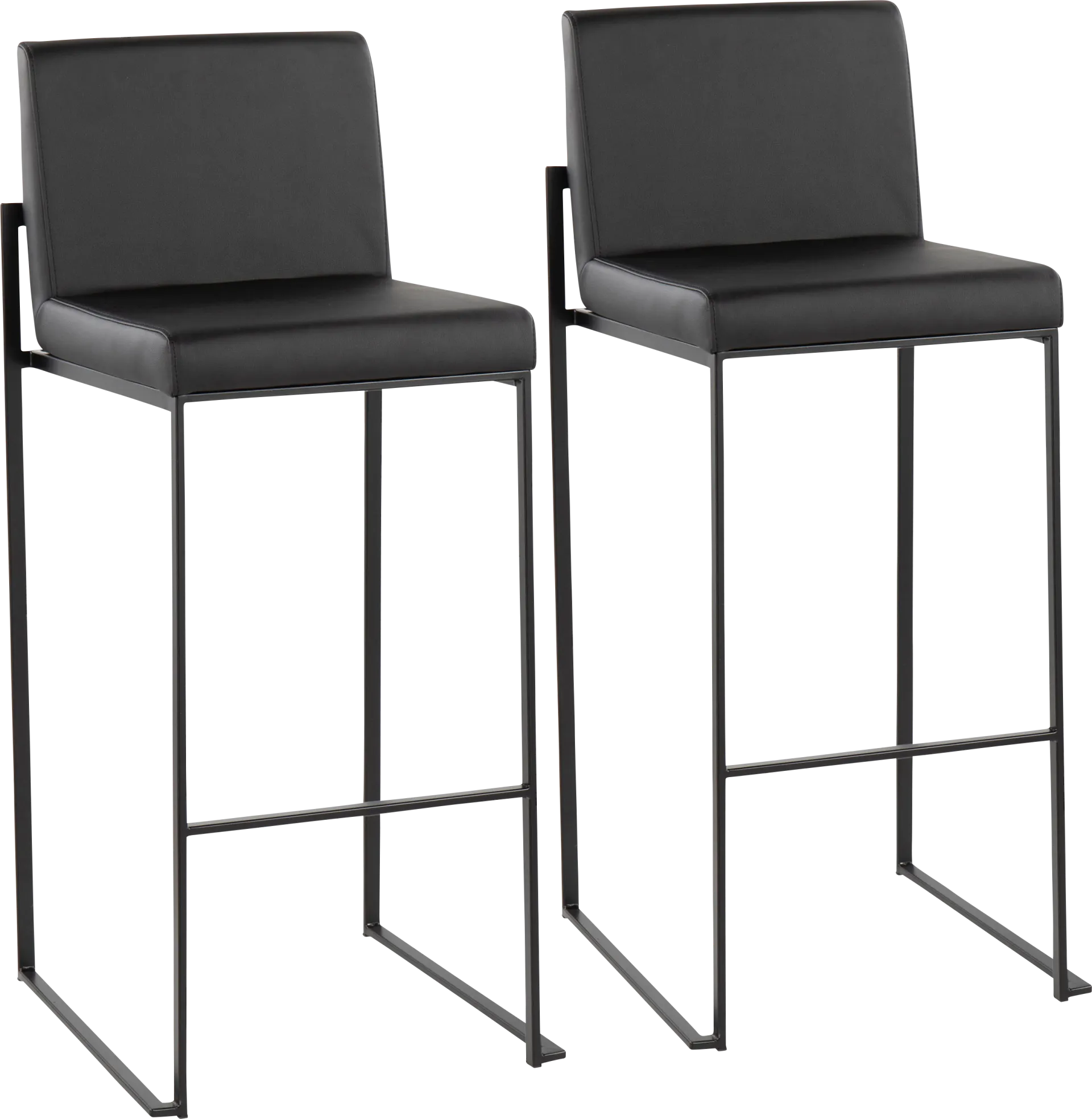 Arelane III Black Barstool, Set of 2 - Image 1