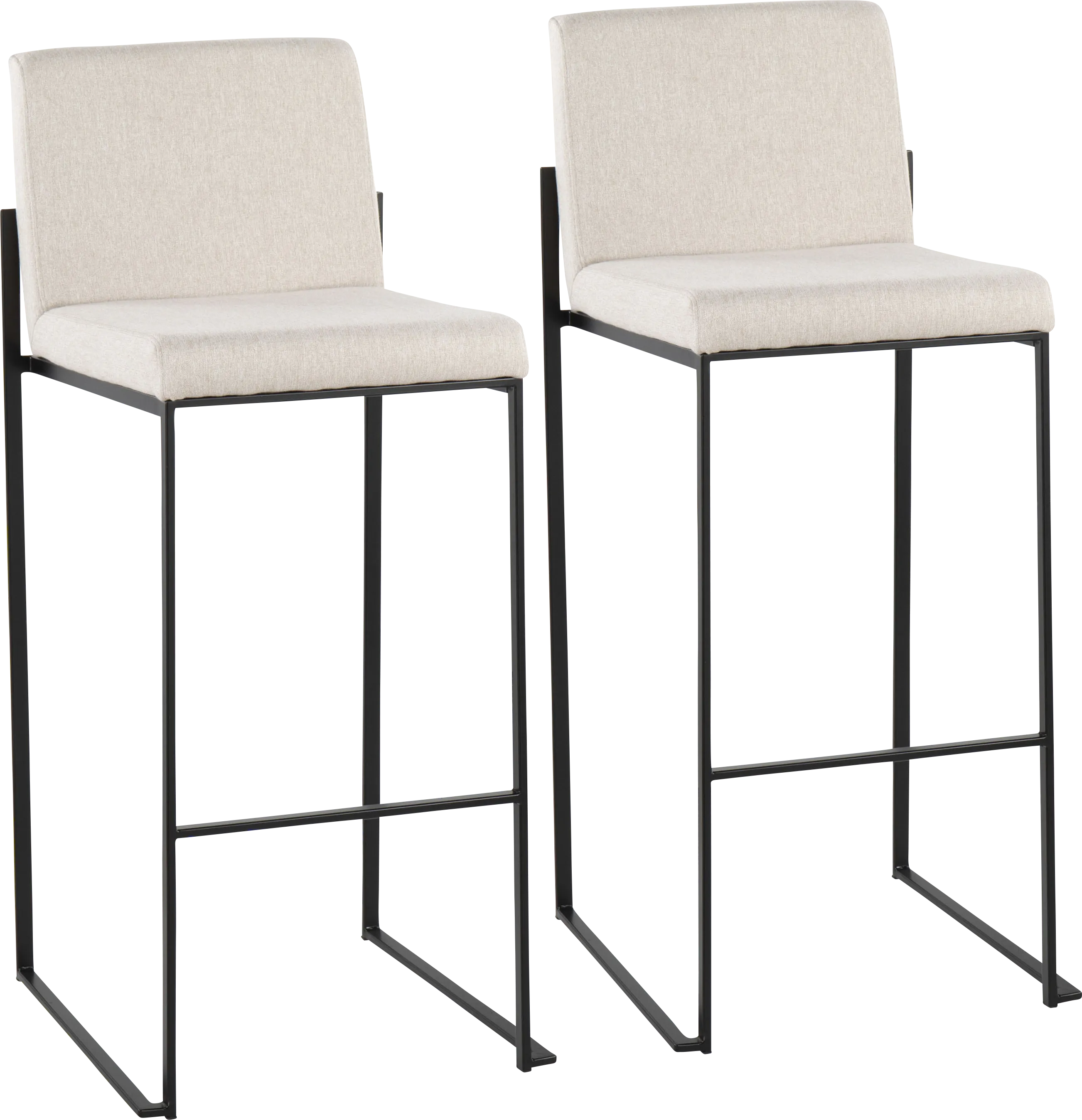 Arelane II Beige Barstool, Set of 2 - Thumbnail - Image 1