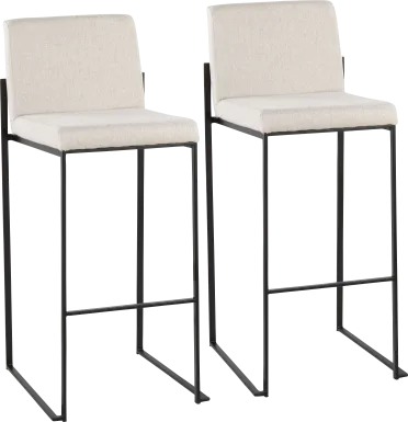 Arelane II Beige Barstool, Set of 2
