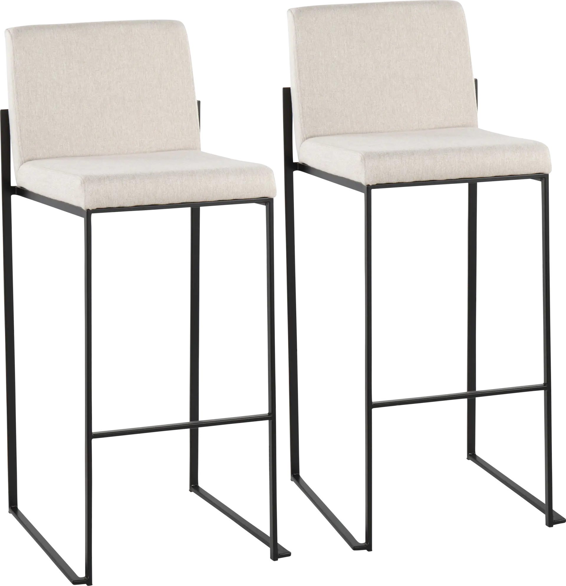 Arelane II Beige Barstool, Set of 2