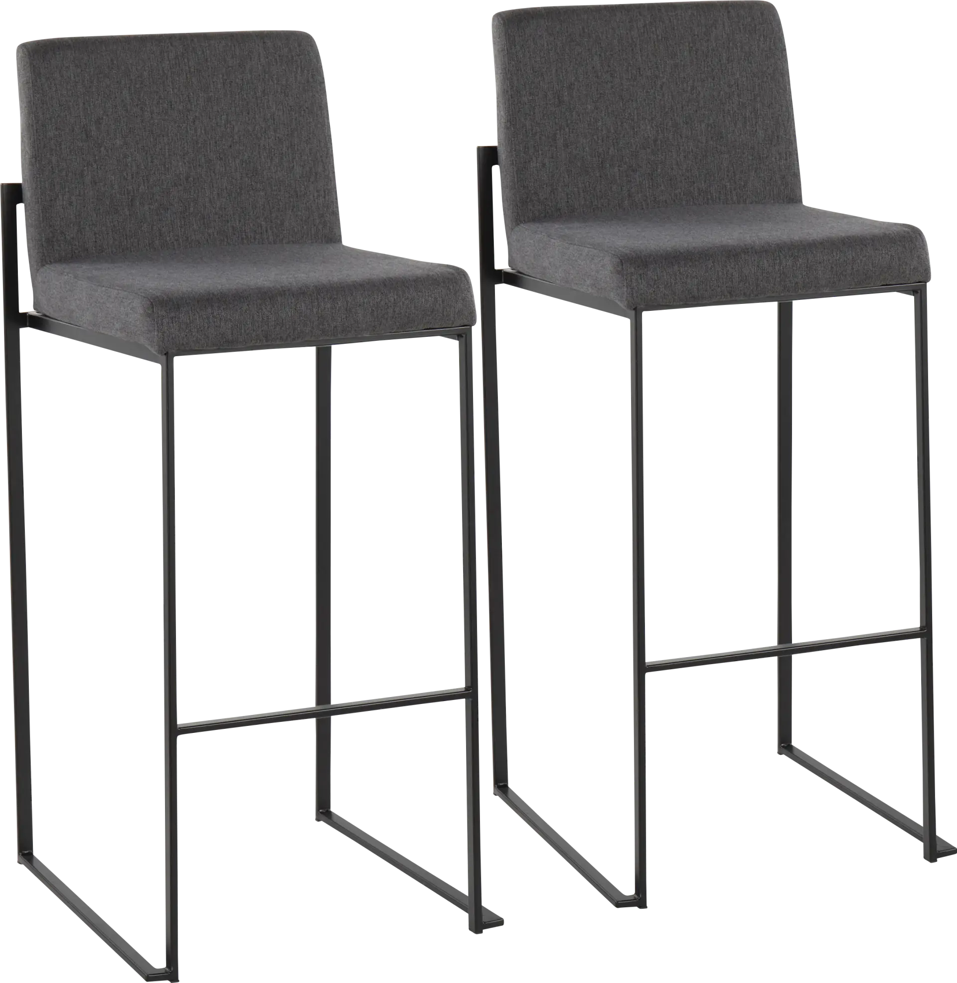 Arelane II Charcoal Barstool, Set of 2