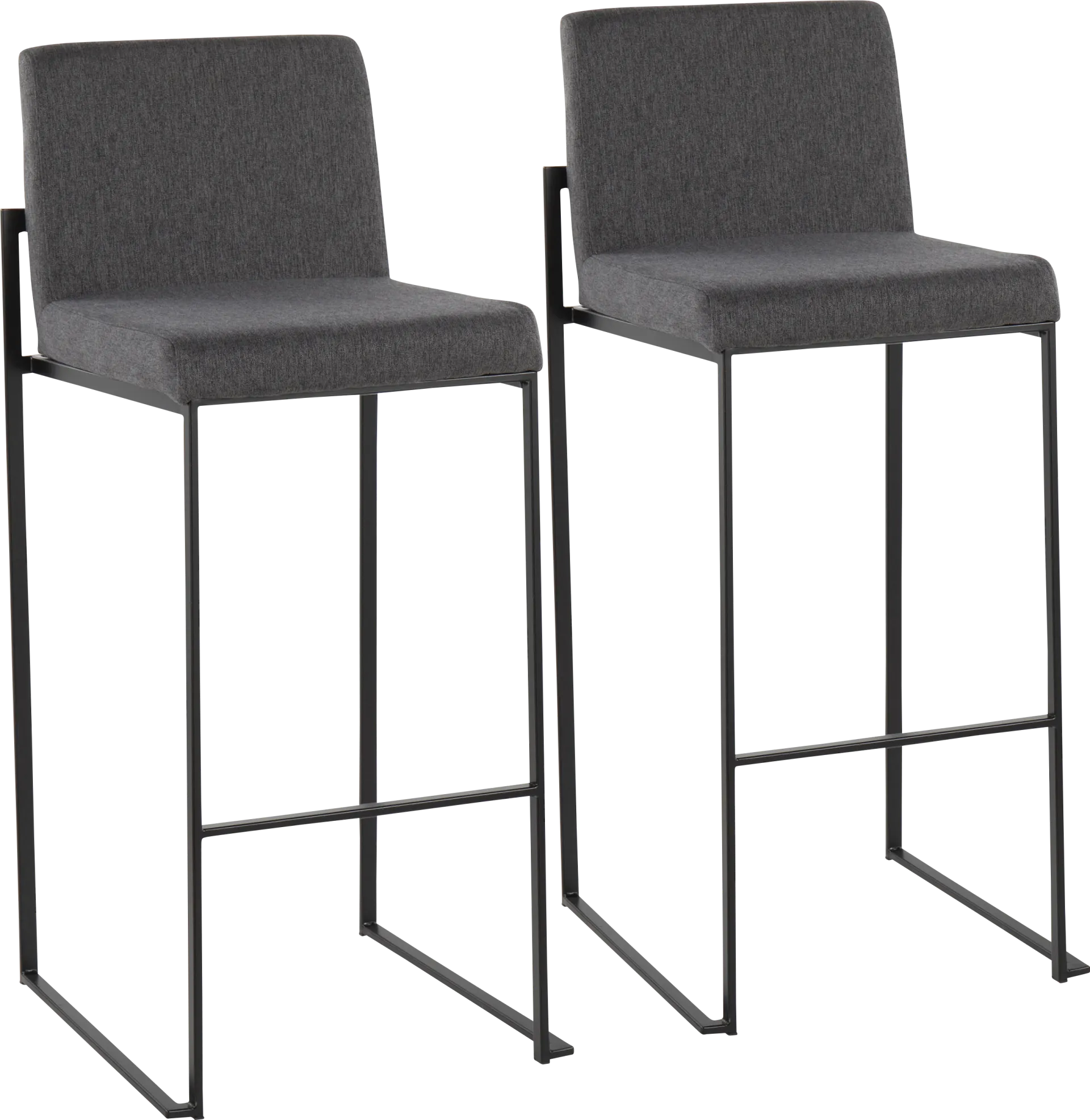 Arelane II Charcoal Barstool, Set of 2 - Image 1