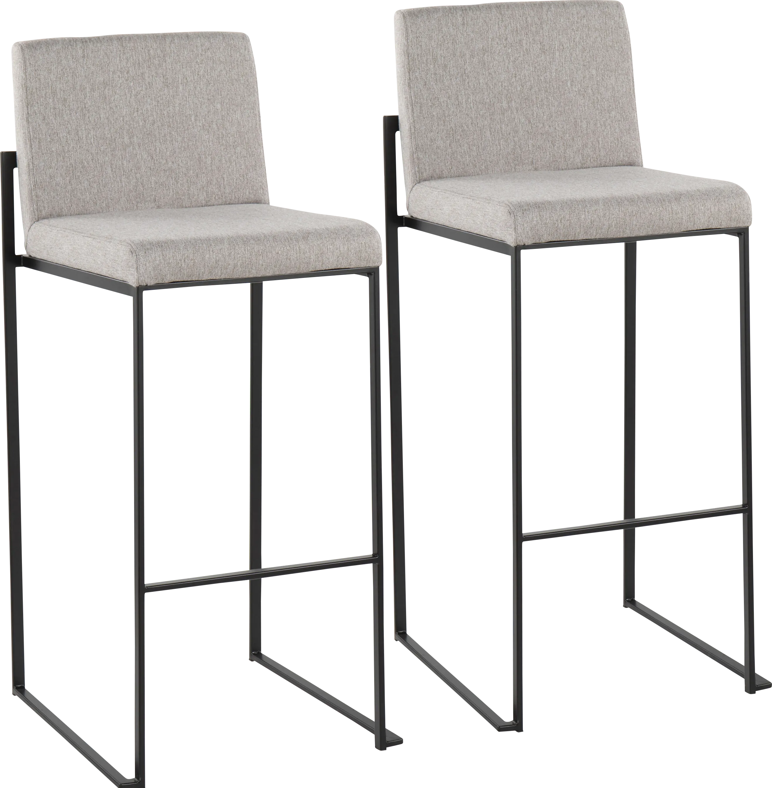 Arelane II Gray Barstool, Set of 2