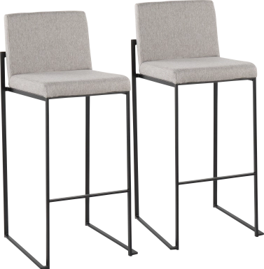 Arelane II Gray Barstool, Set of 2