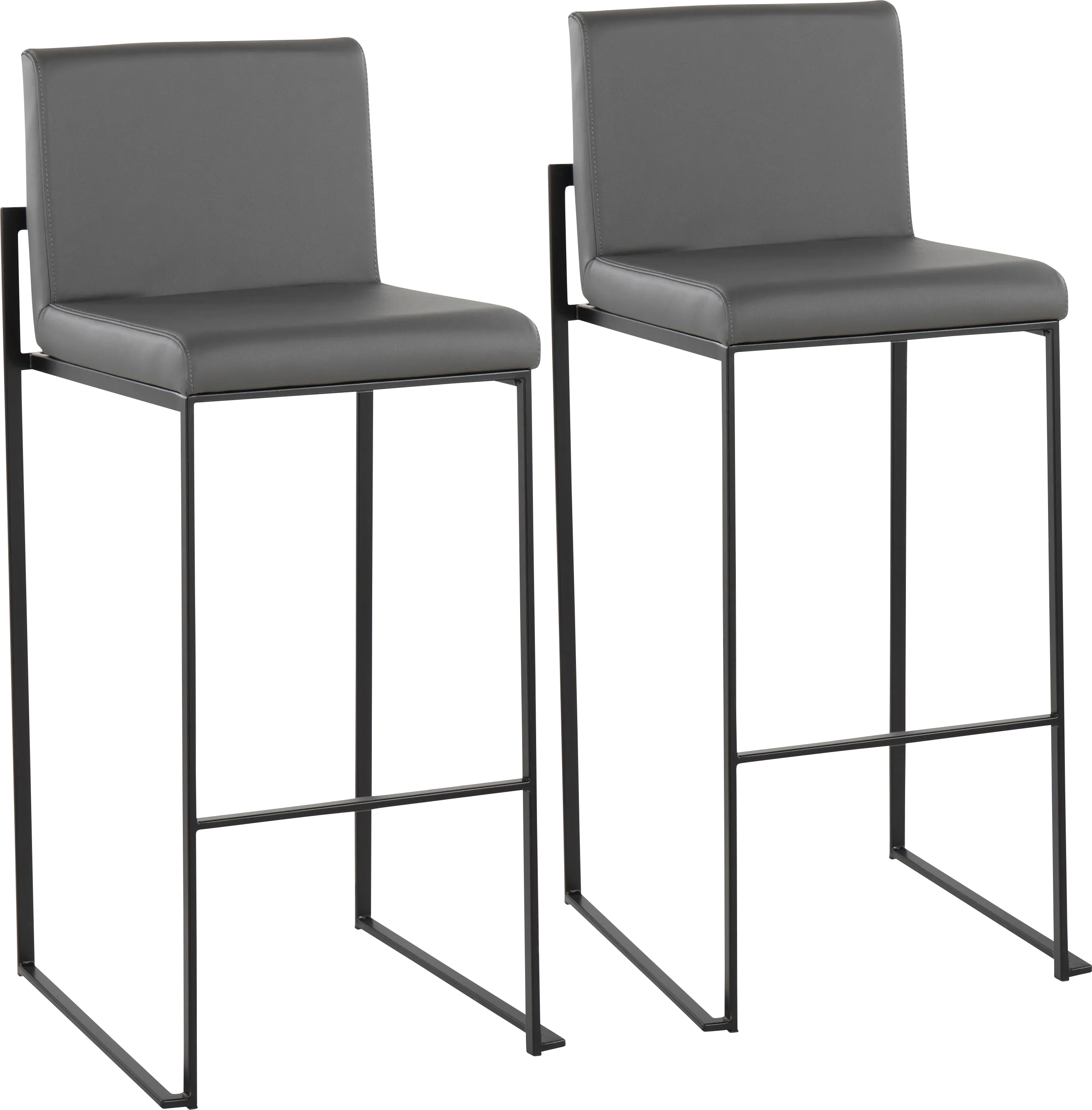 Arelane III Dark Gray Barstool, Set of 2 - Thumbnail - Image 1