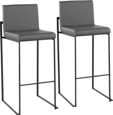 Arelane III Dark Gray Barstool, Set of 2