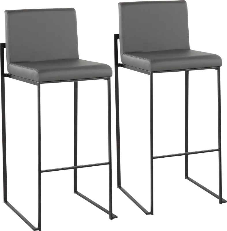 Arelane III Dark Gray Barstool, Set of 2