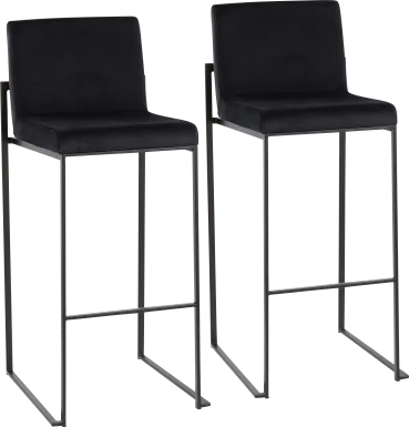 Arelane IV Black Barstool, Set of 2