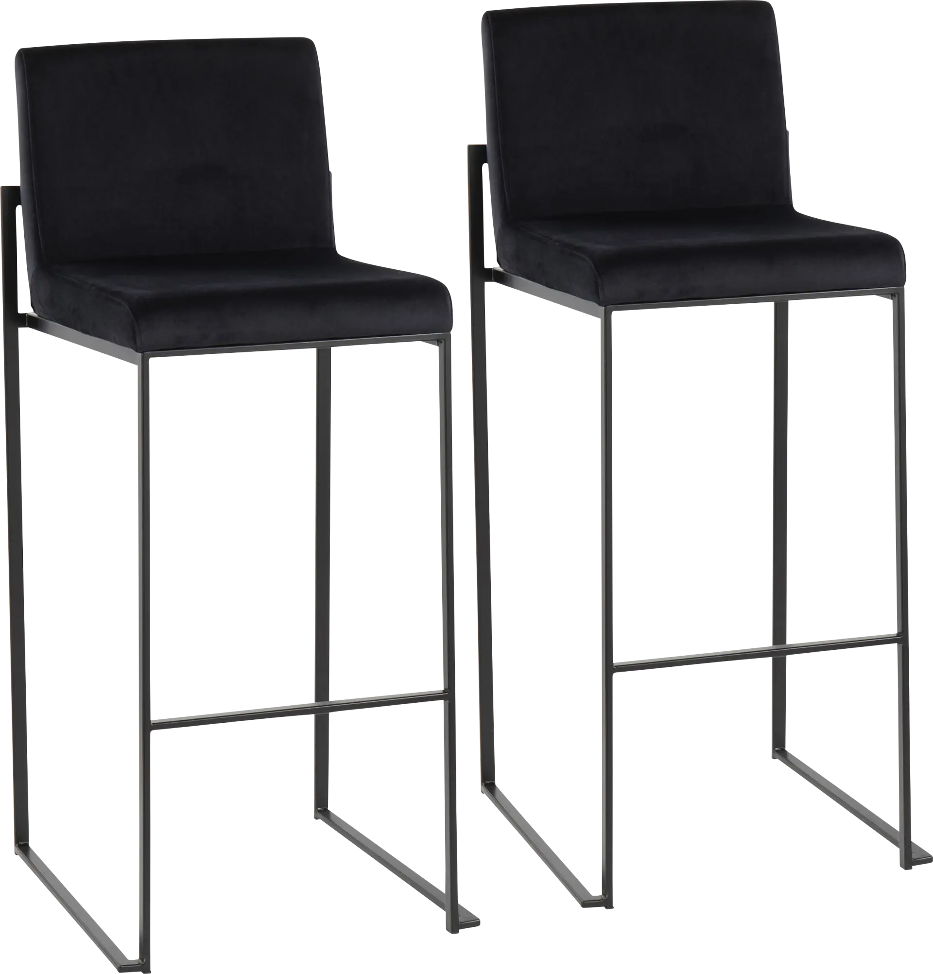 Arelane IV Black Barstool, Set of 2