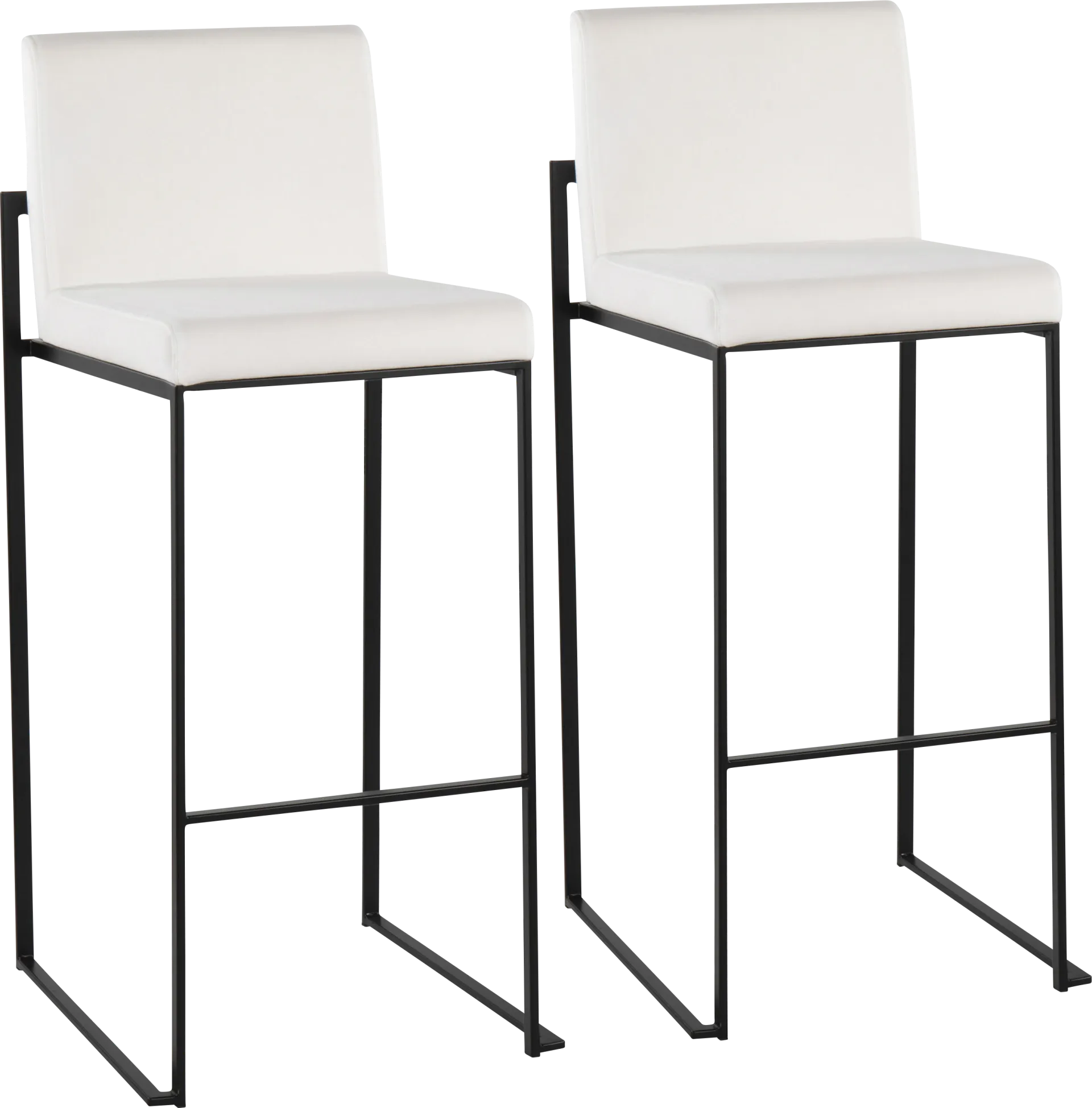 Arelane IV White Barstool, Set of 2 - Image 1