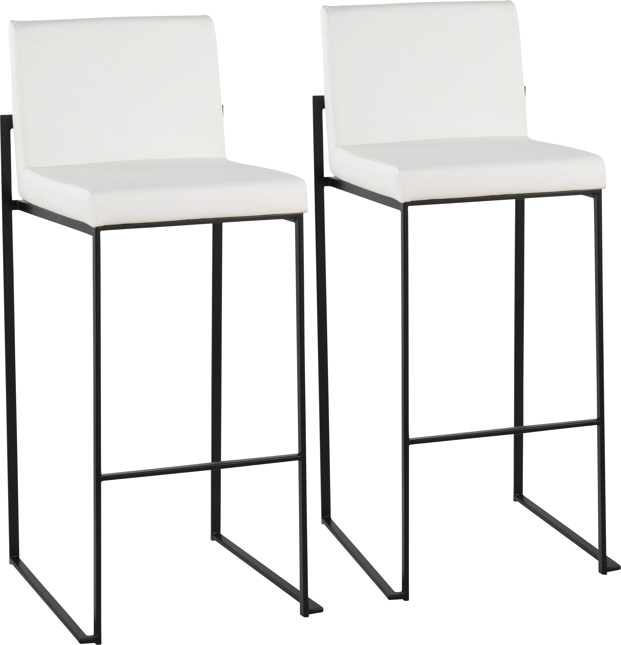 Arelane III White Barstool, Set of 2 - Thumbnail - Image 1
