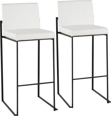 Arelane III White Barstool, Set of 2