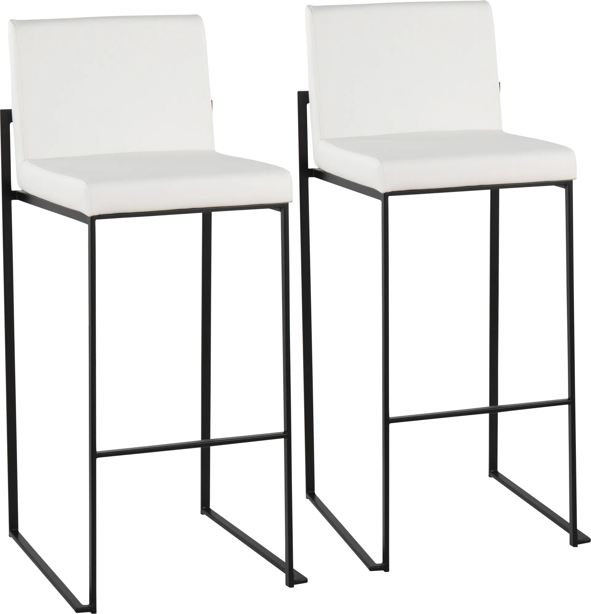 Arelane III White Barstool, Set of 2 - Image 1