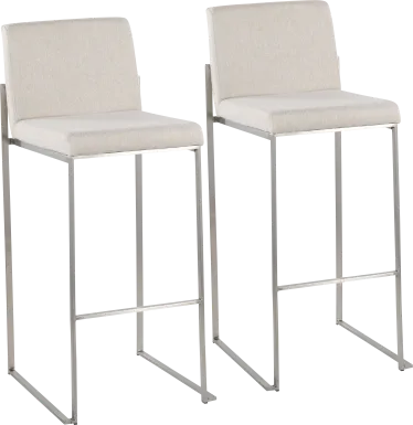 Avella Ann Beige Barstool, Set of 2