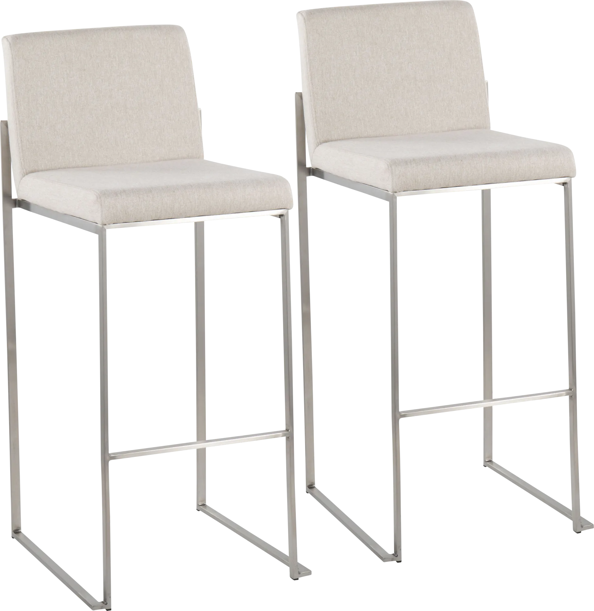 Avella Ann Beige Barstool, Set of 2 - Image 1
