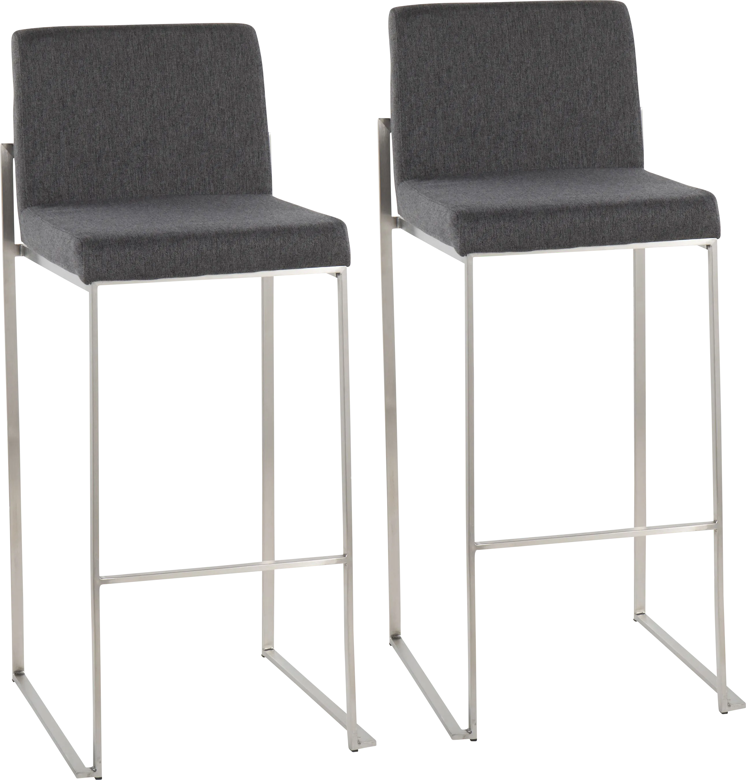 Avella Ann Charcoal Barstool, Set of 2 - Thumbnail - Image 1