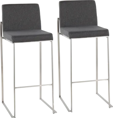 Avella Ann Charcoal Barstool, Set of 2