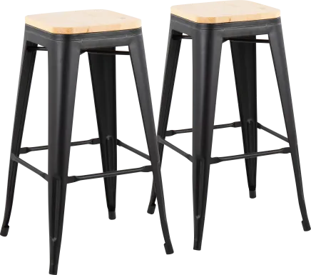 Aneolo I Natural Barstool, Set of 2