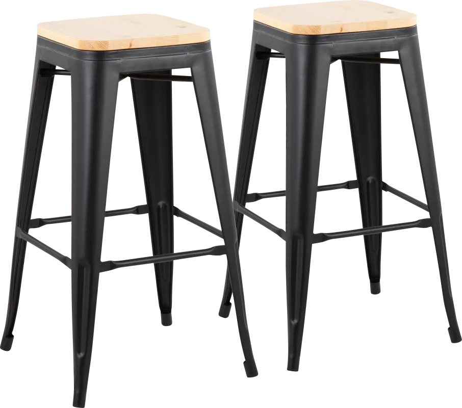 Aneolo I Natural Barstool, Set of 2