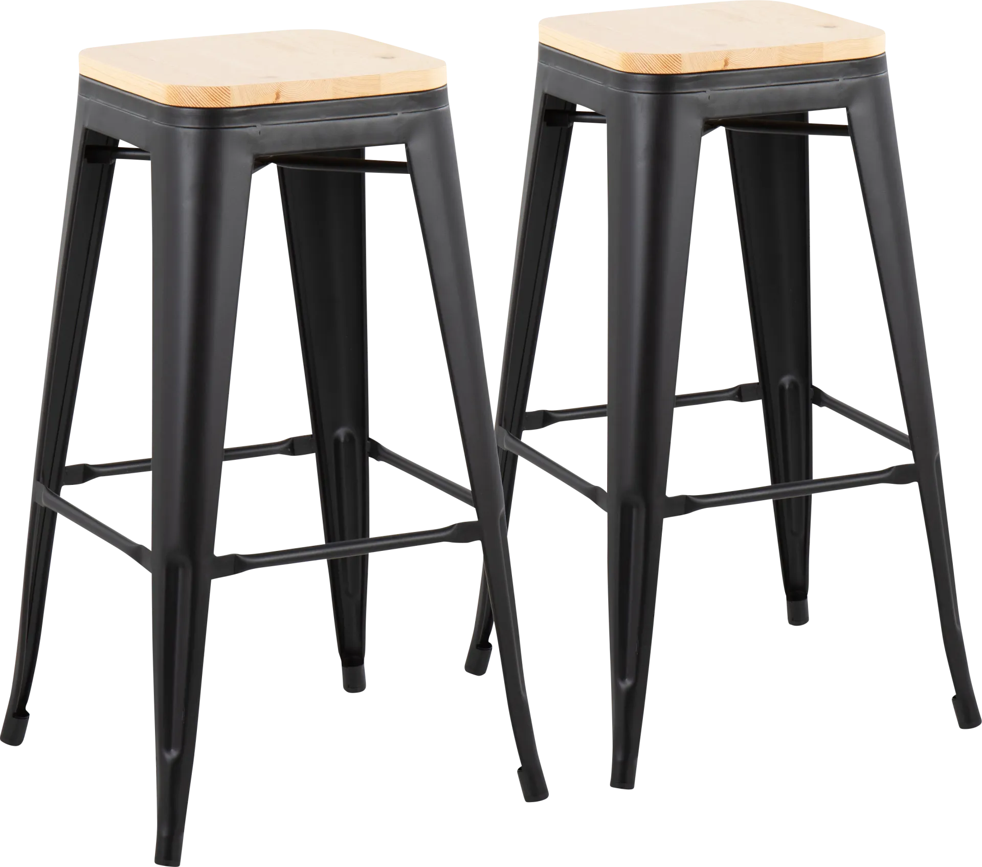 Aneolo I Natural Barstool, Set of 2 - Image 1