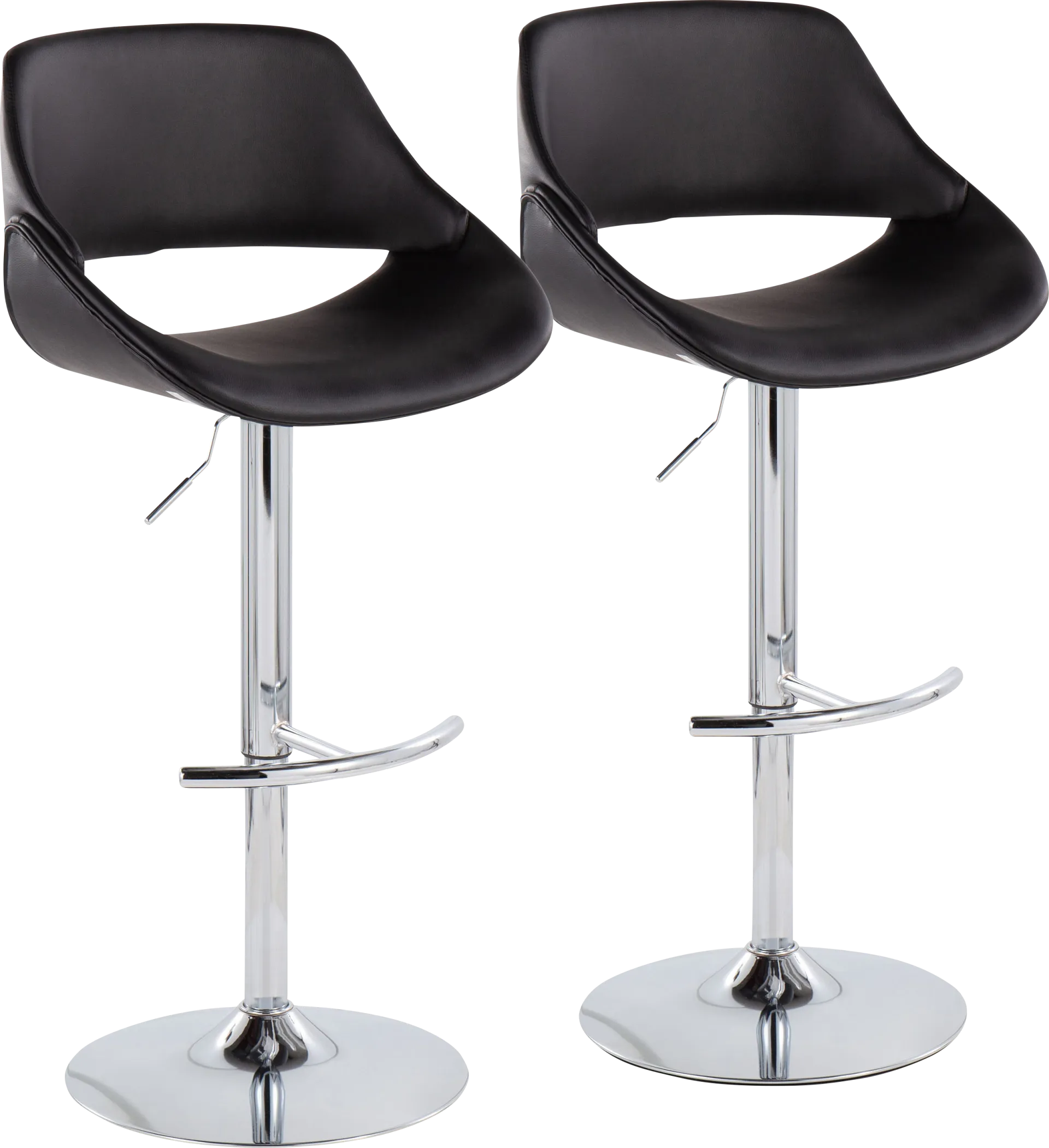 Astorel Black Barstool, Set of 2 - Image 1